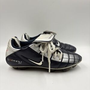 Nike Total 90 Shoes Youth Size 1.5Y‎ Blue Silver Soccer Cleats 302240-408